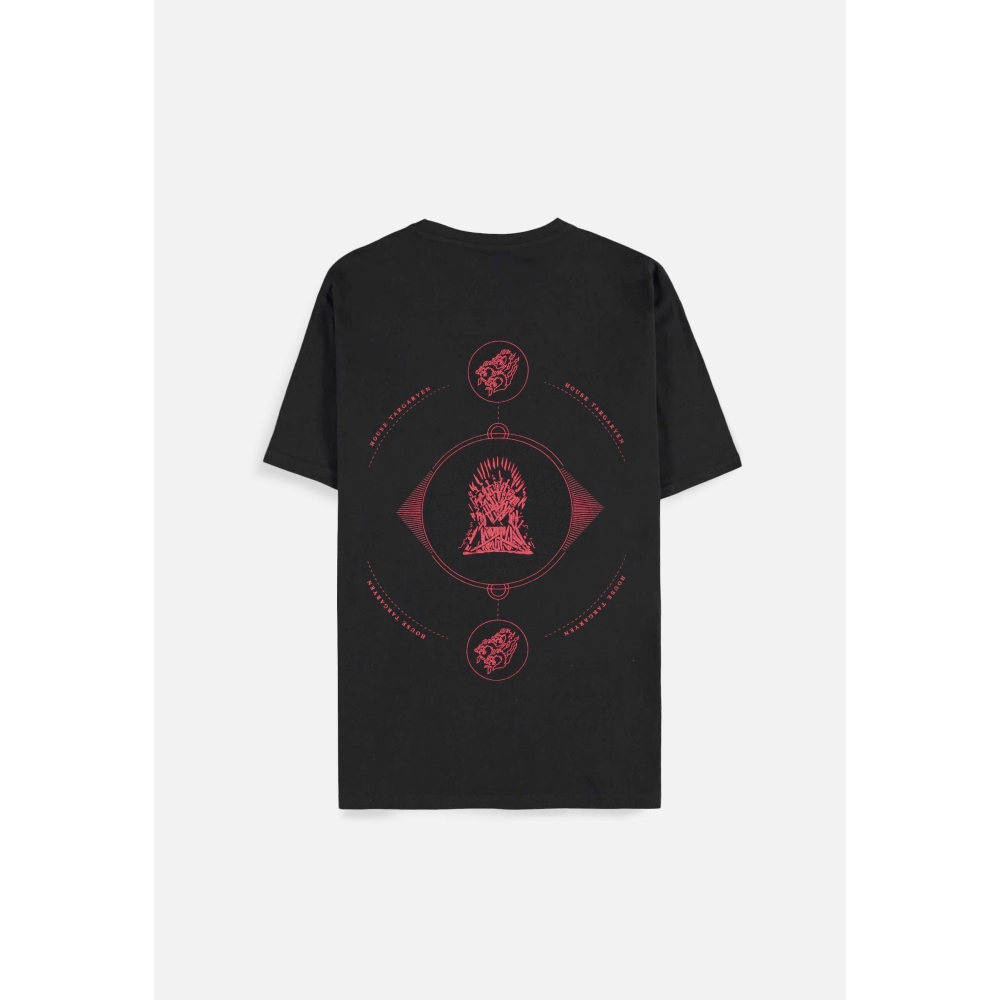 Game Of Thrones House Of The Dragon - House Targaryen Ladies Tshirt - Black